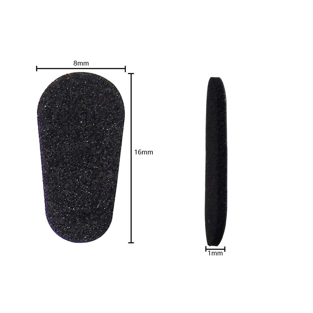 Self-adhesive nose pads attached to eyeglasses