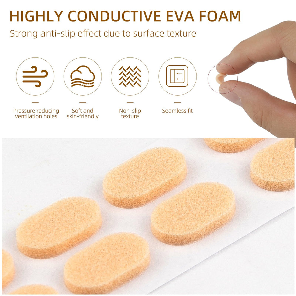 Teardrop-shaped black soft foam eyeglass nose pad