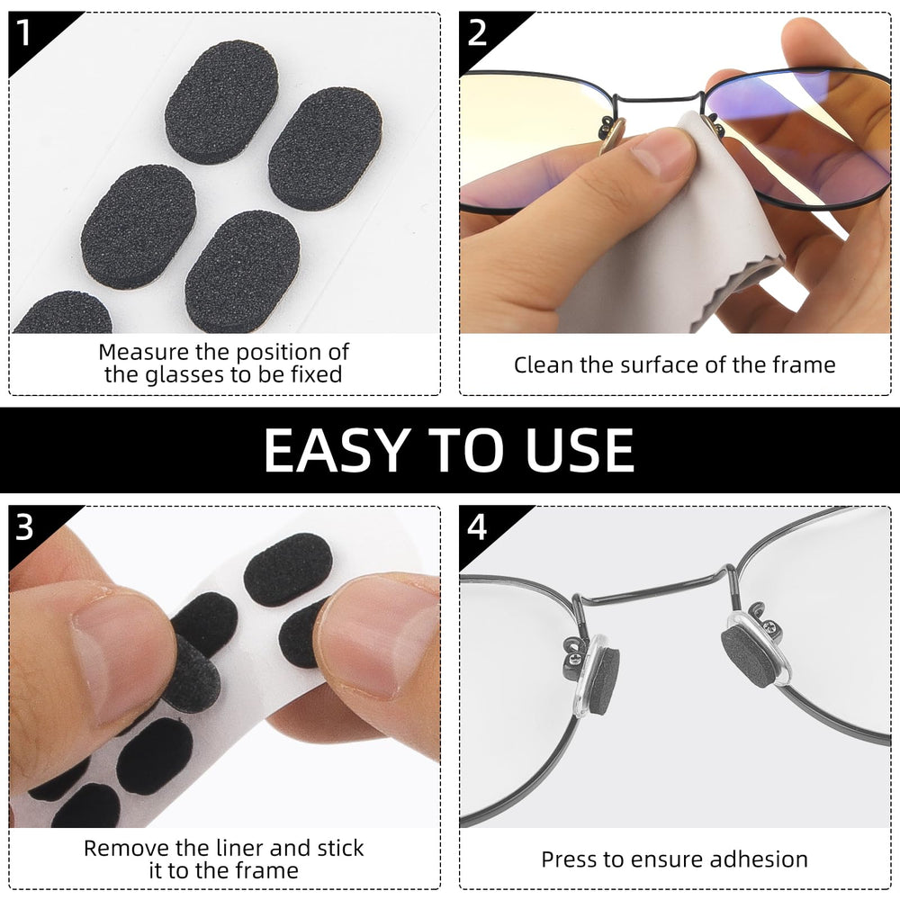 Teardrop-shaped skin-colored soft foam eyeglass nose pad