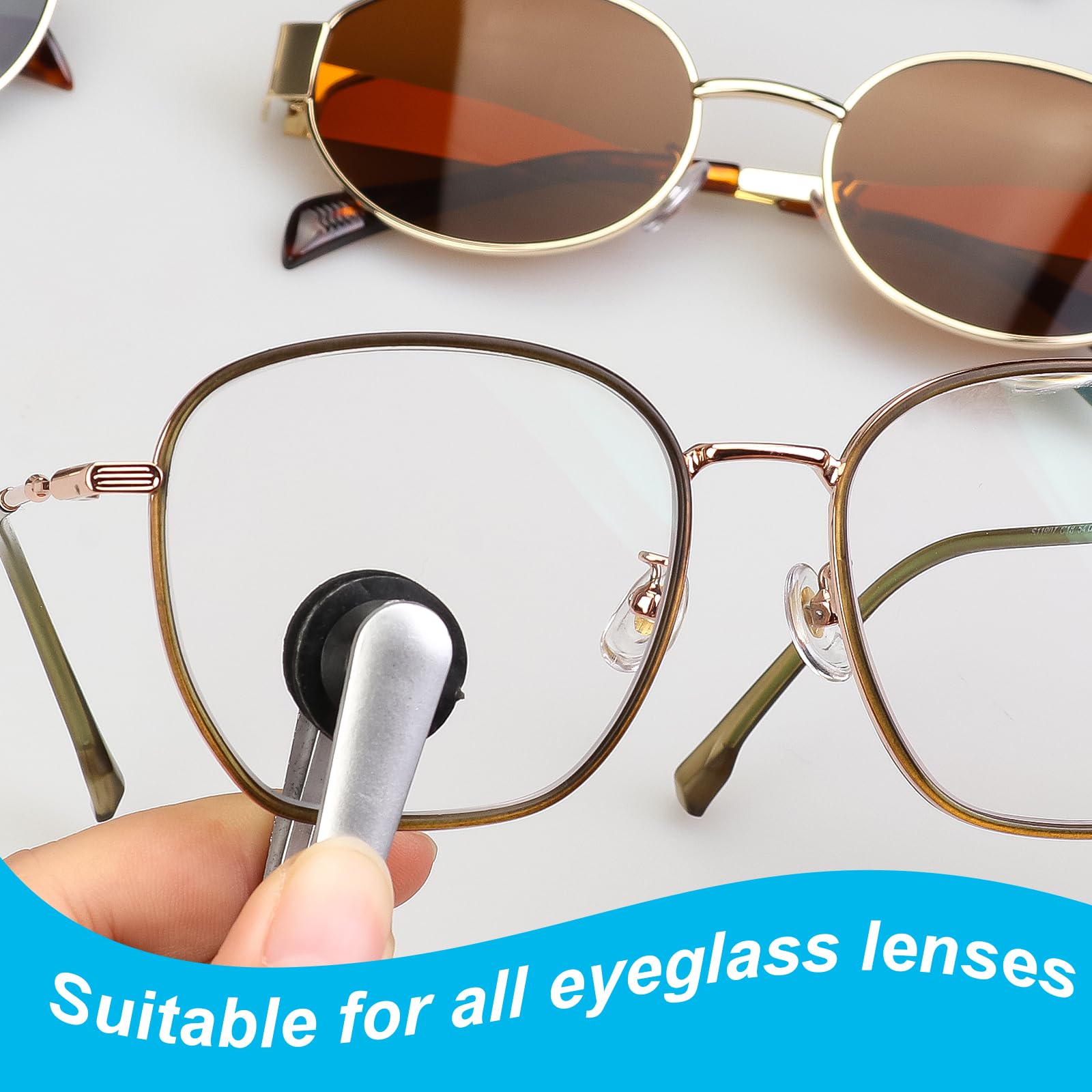 Close-up of black replacement pads made with soft leather