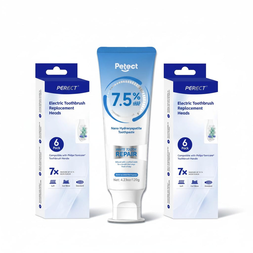 Soft replacement toothbrush heads 12-pack for Philips Sonicare - front view