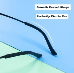 Soft silicone ear sock tip for anti-slip eyeglass temples