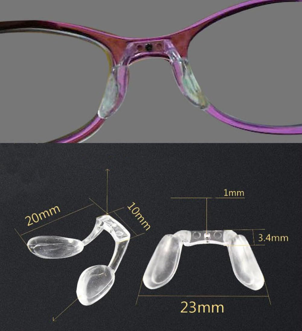 Soft silicone nose pad covers for glasses (pair 2)