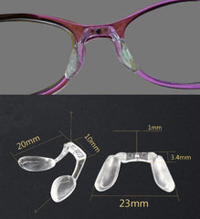 Soft silicone nose pad covers for glasses (pair 2)