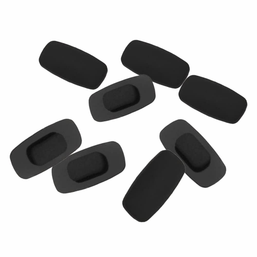 Rectangle push-in silicone eyeglass nose pads close-up