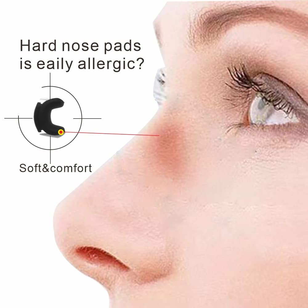 4 pairs of replacement silicone nose pads (10.5 mm x 6 mm)