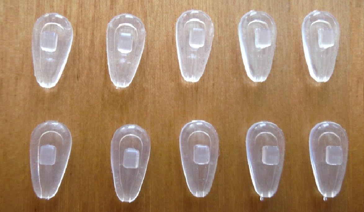 Soft silicone eyeglasses nose pads close-up