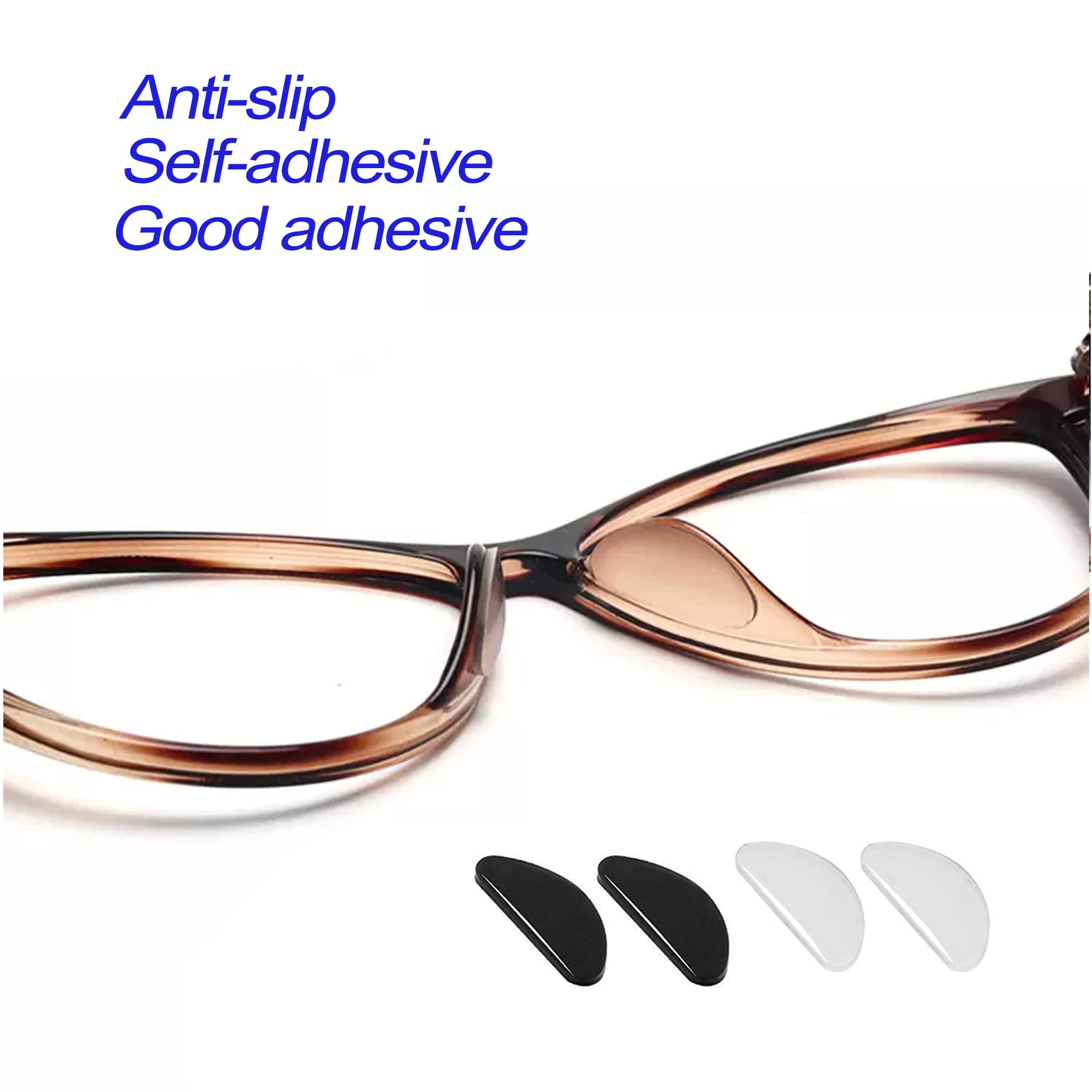 Soft silicone anti-slip nose pads for eyeglasses