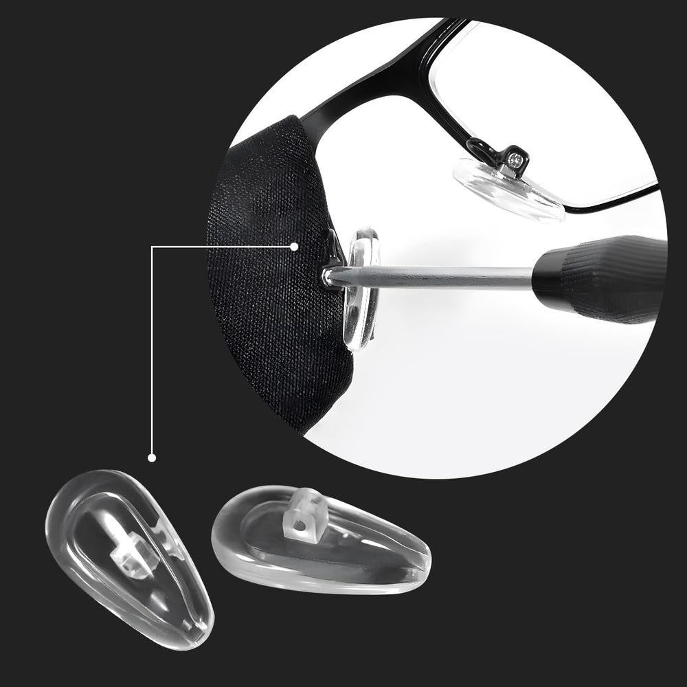 Close-up of soft, anti-slip silicone nose pads