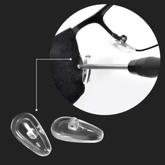Close-up of soft, anti-slip silicone nose pads