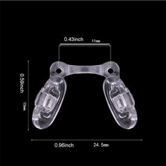 Push-in silicone nose pads for kids' glasses