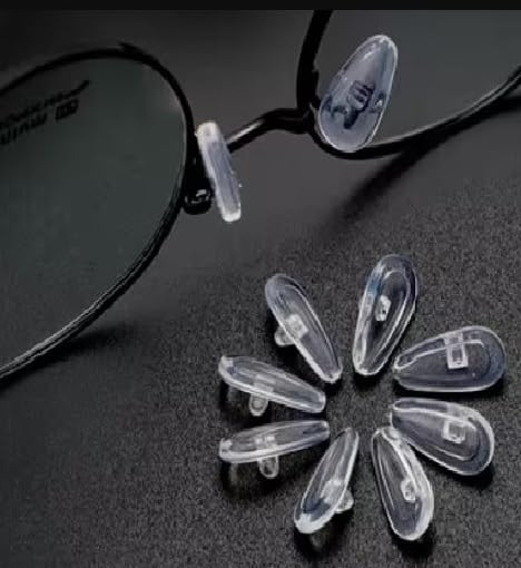 Nose pad installation on wire-frame sunglasses or reading glasses