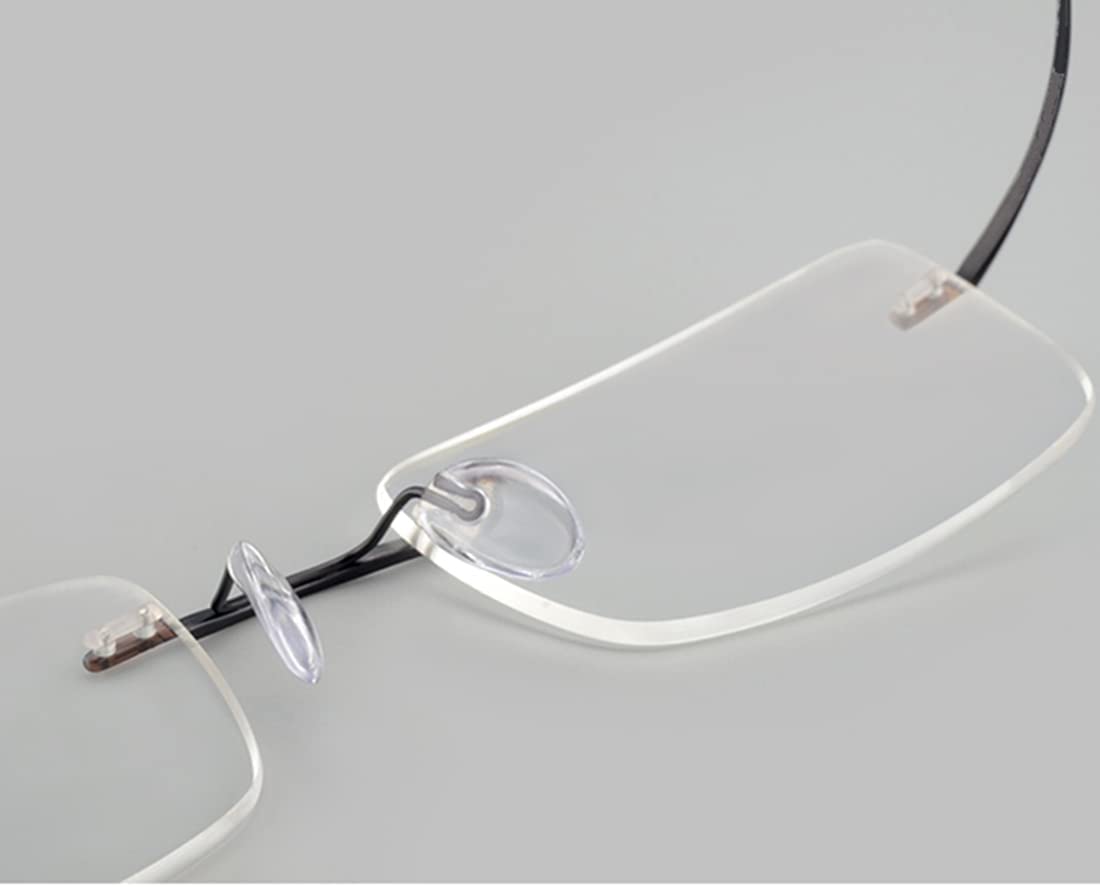 Soft silicone nose pads for frameless glasses