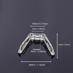 U-shaped nose pad with metal core close-up
