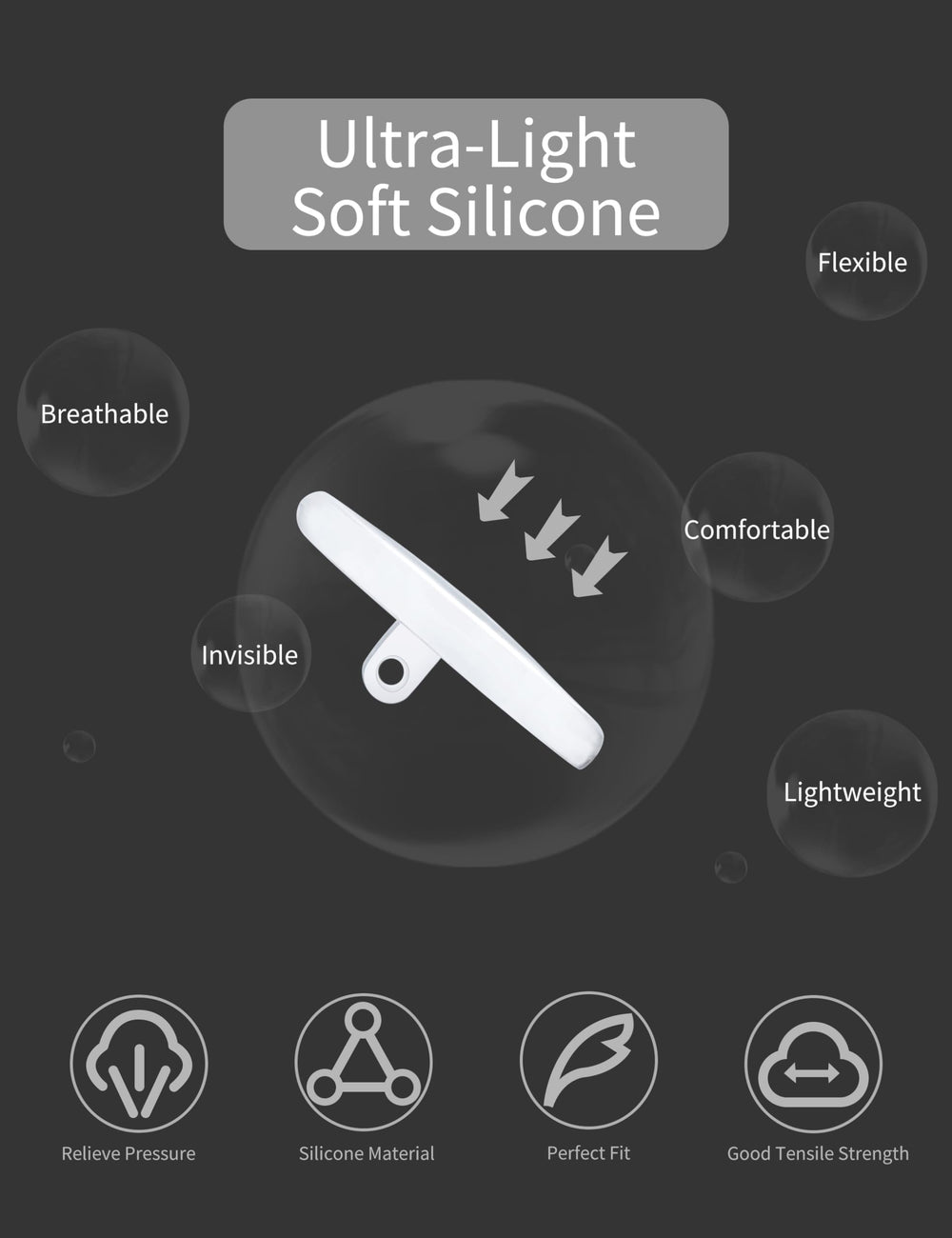 Soft silicone teardrop nose pads for comfortable wear (12 pairs)