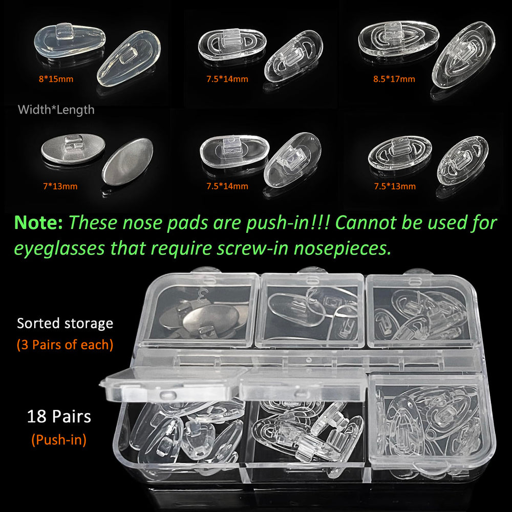 Soft silicone eyeglass nose pads