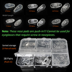Soft silicone eyeglass nose pads