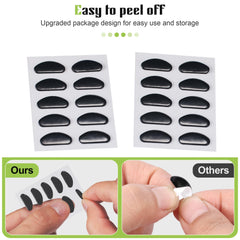 Soft silicone nose pads for comfortable wear