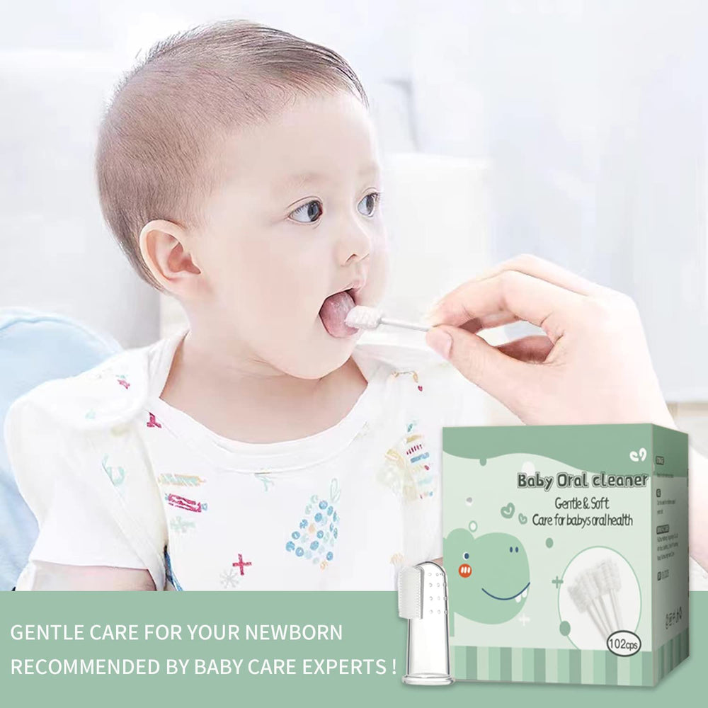 Soft gauze tongue cleaner for newborn oral hygiene