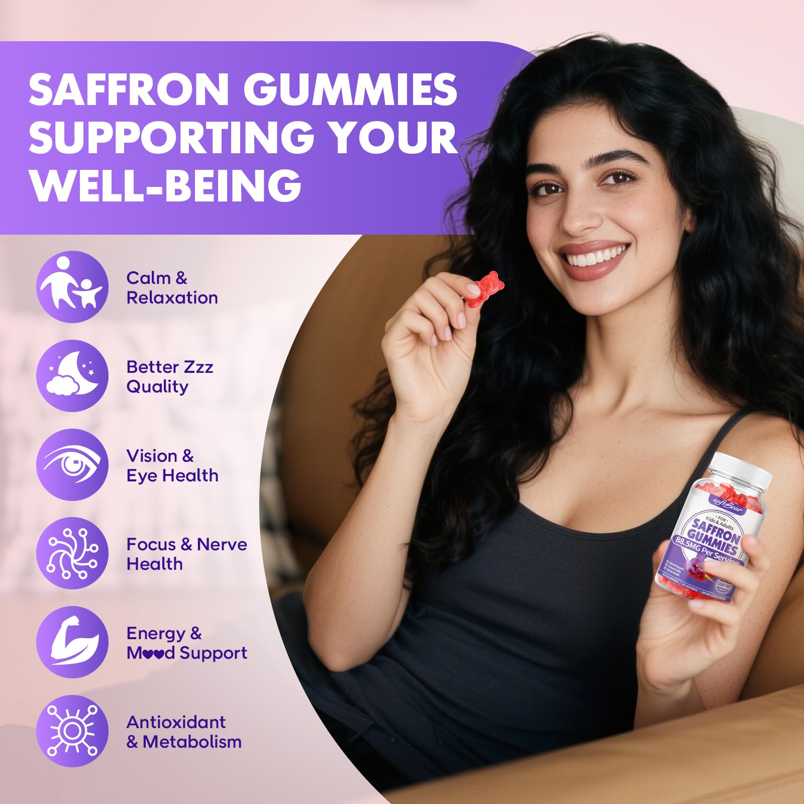 Saffron gummies for kids and adults