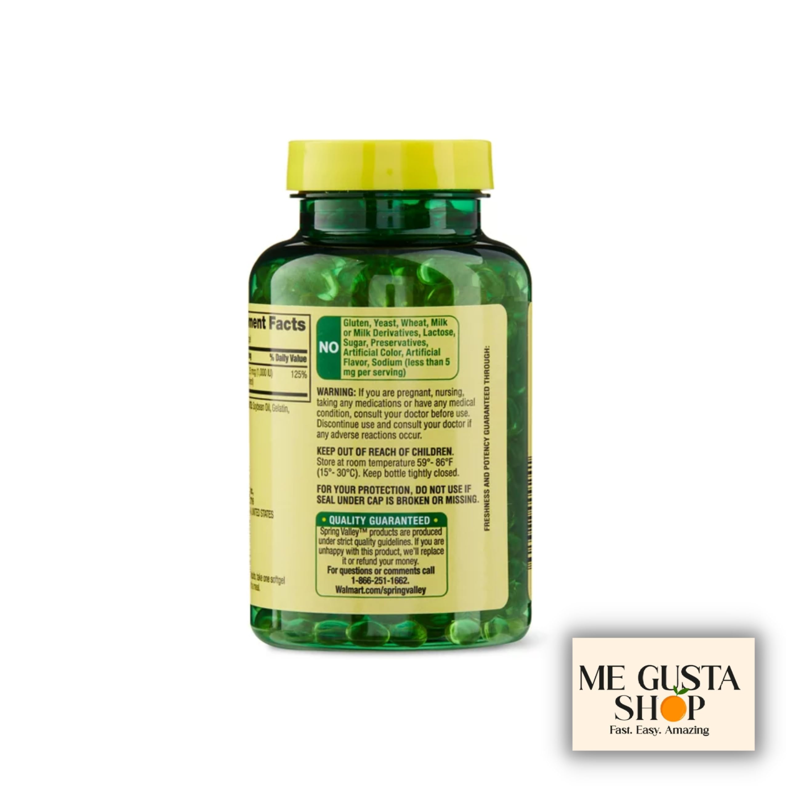 Close-up image of vitamin D3 softgel capsules