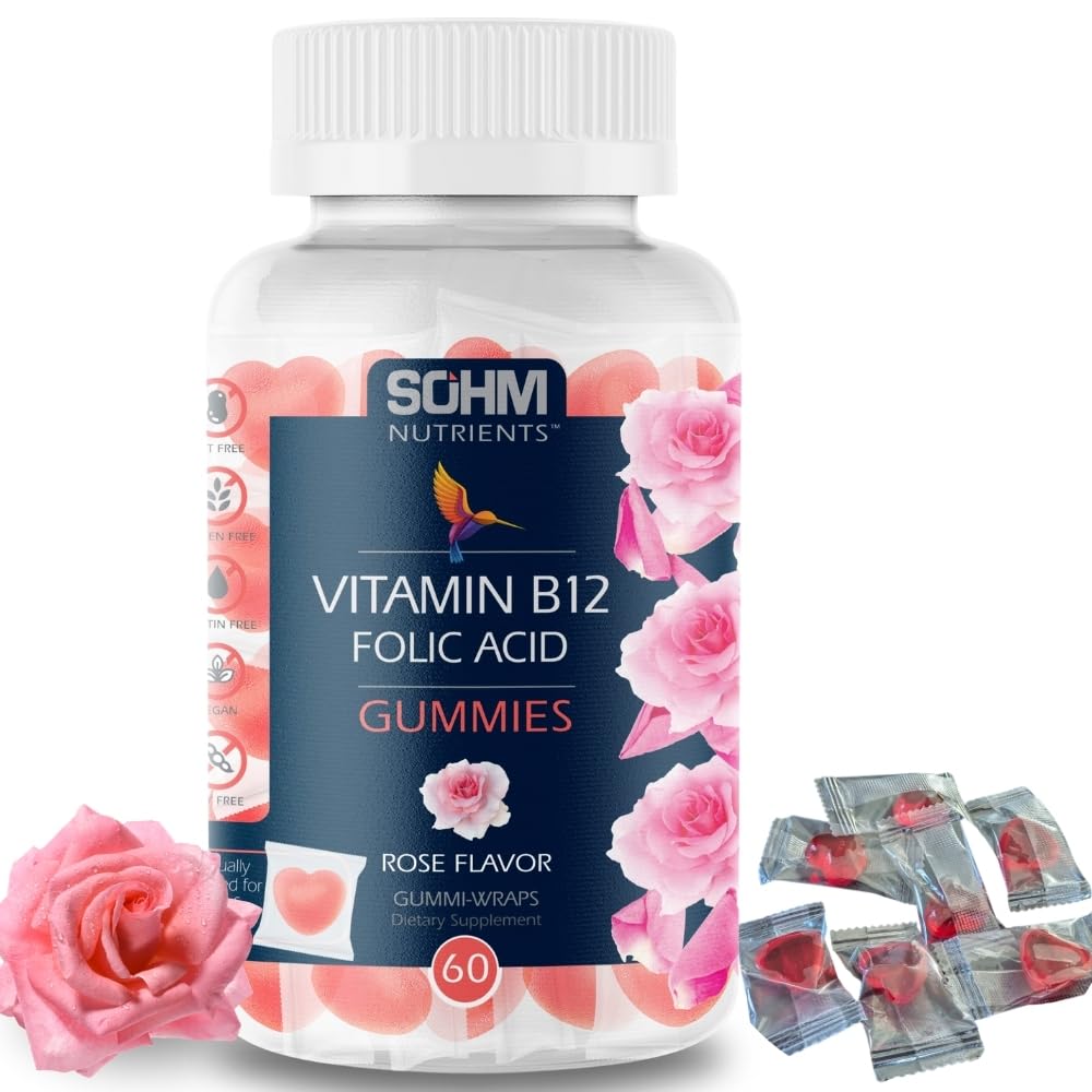 SOHM Folic Acid 300mcg Gummies bottle label close-up