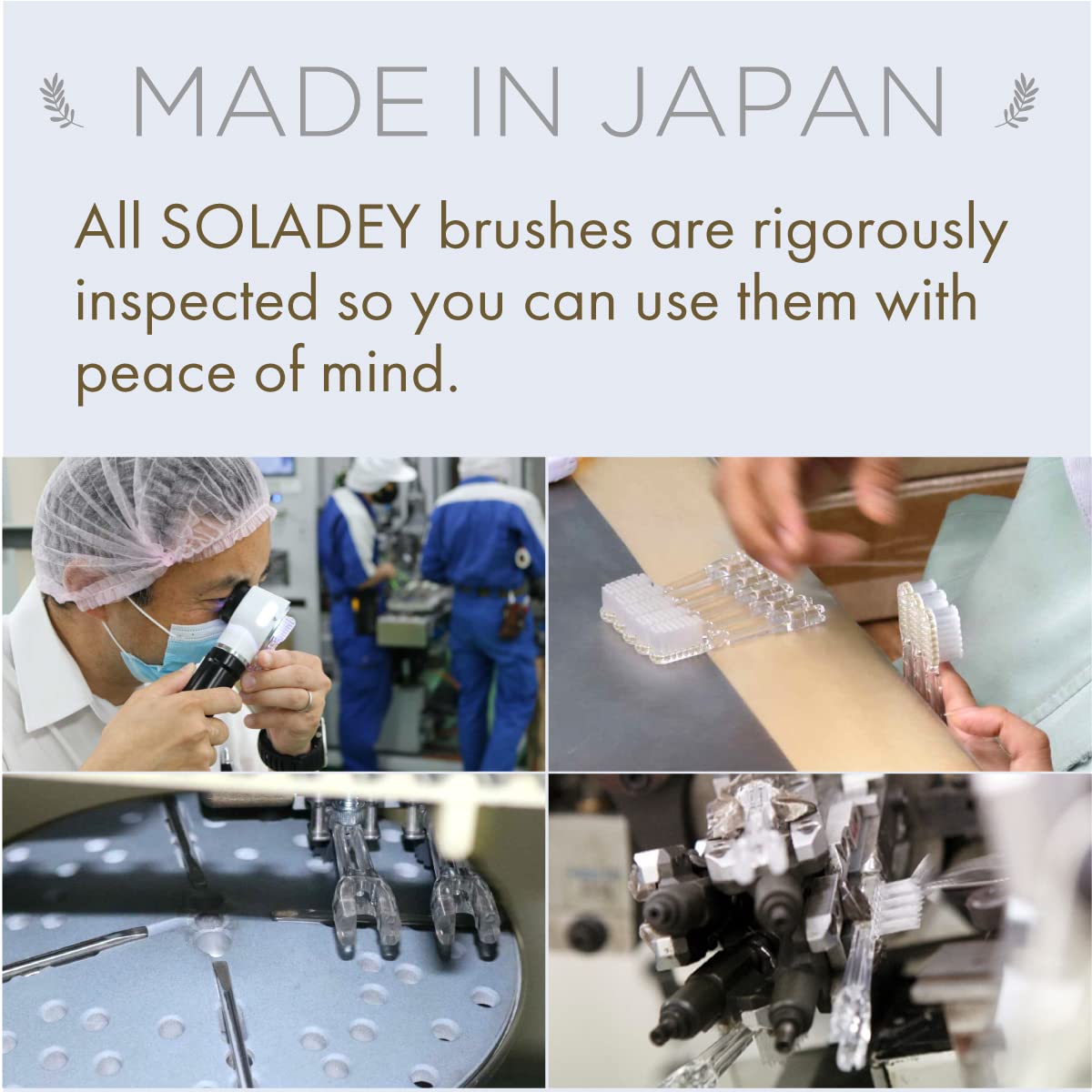 Four replacement brush heads included in the package