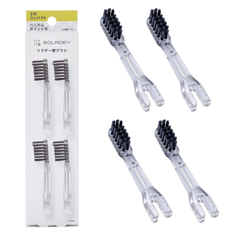 Product image of Soladey Ionic replacement heads with packaging information