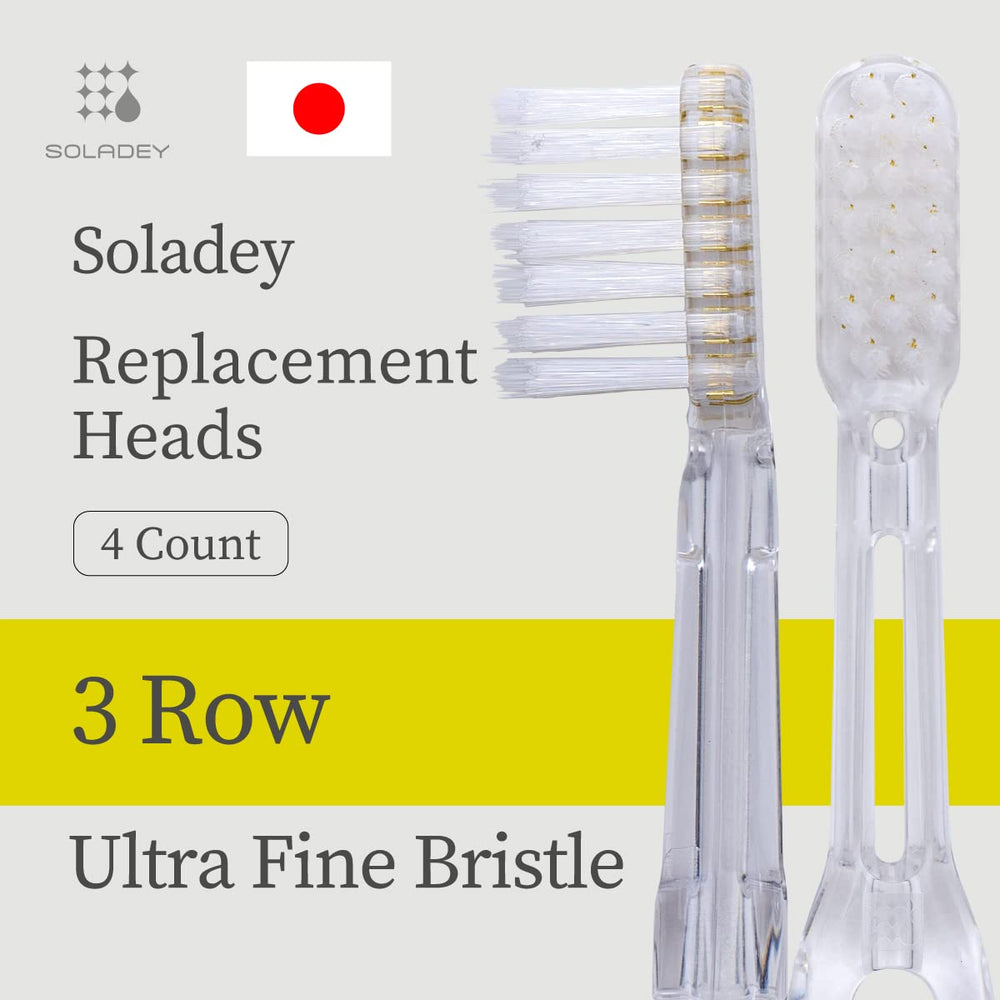 Close-up of replacement brush heads showing Ultra Fine bristles