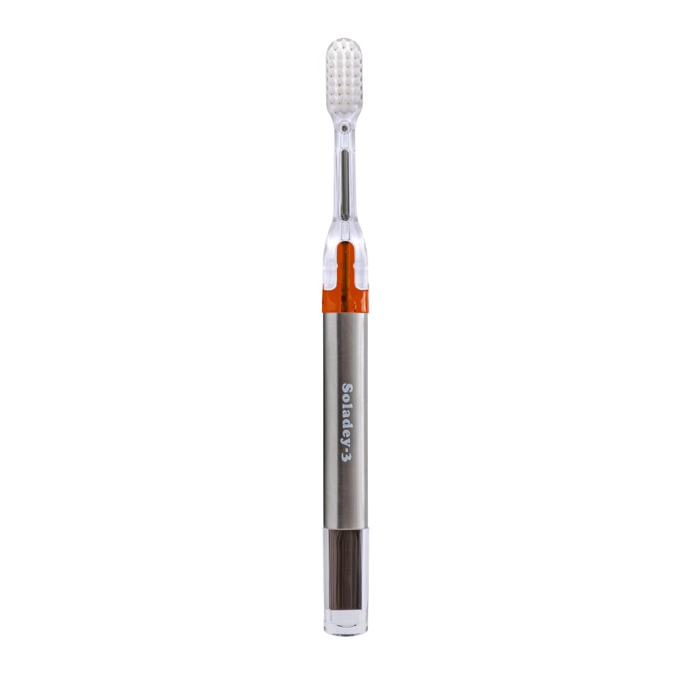 Main Soladey3 Ionic Toothbrush with orange 4-row bristles
