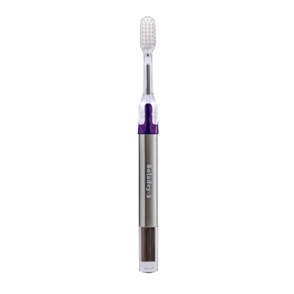 Soladey3 ionic toothbrush with purple 4-row ultra-fine bristles