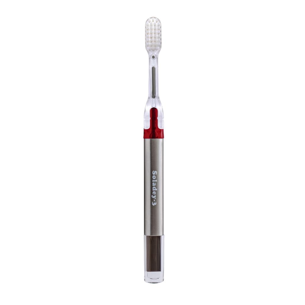 Soladey3 ionic toothbrush with 4-row ultra-fine red bristles