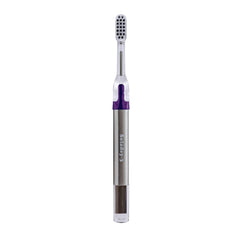 Soladey3 ionic toothbrush purple 3-row honeycomb bristles close-up