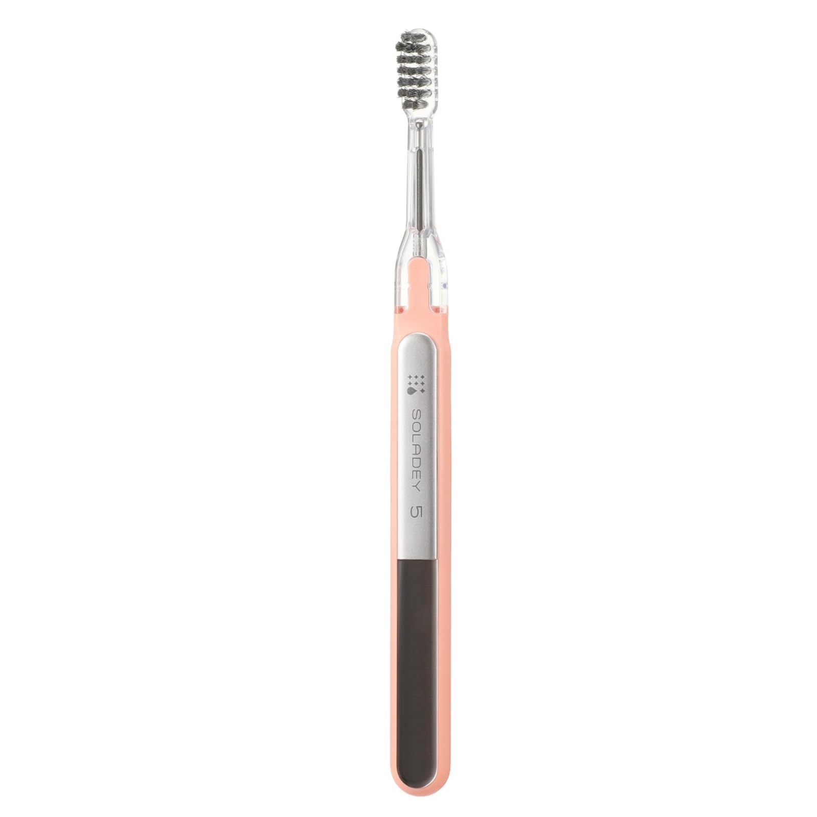 Soladey5 Ionic Toothbrush Pink with large solar panel