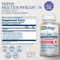 SOLARAY probiotic label with 30B CFU information