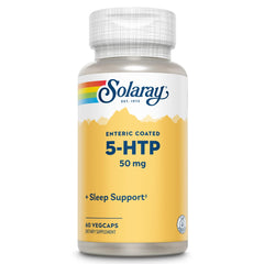 SOLARAY 5-HTP 60 Enteric-Coated Capsules 50 mg – front view