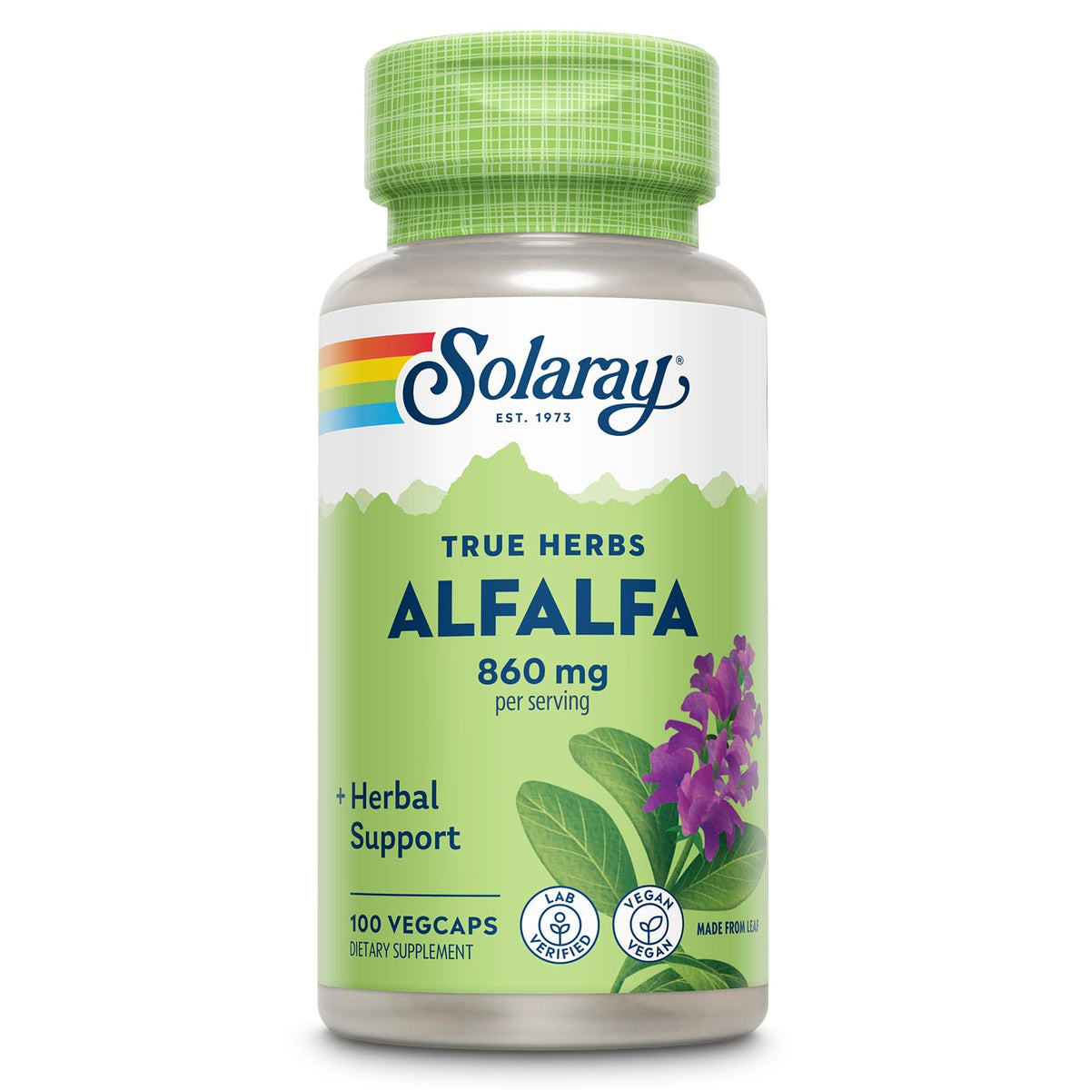 SOLARAY Alfalfa Leaf 860 mg bottle front view