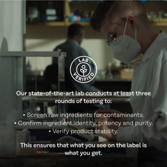 Supplement facts panel and ingredients