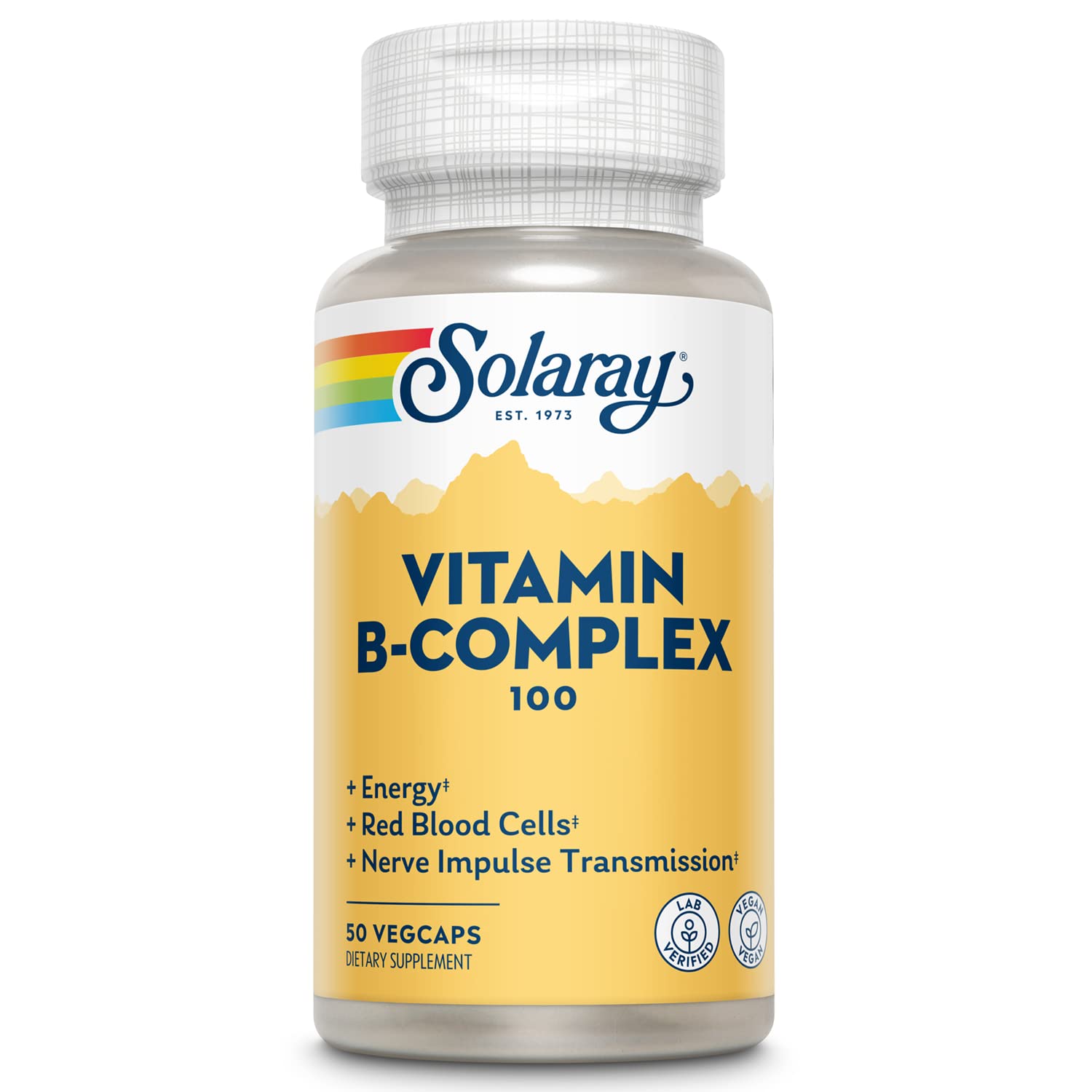 SOLARAY Vitamin B Complex 100 mg bottle and packaging