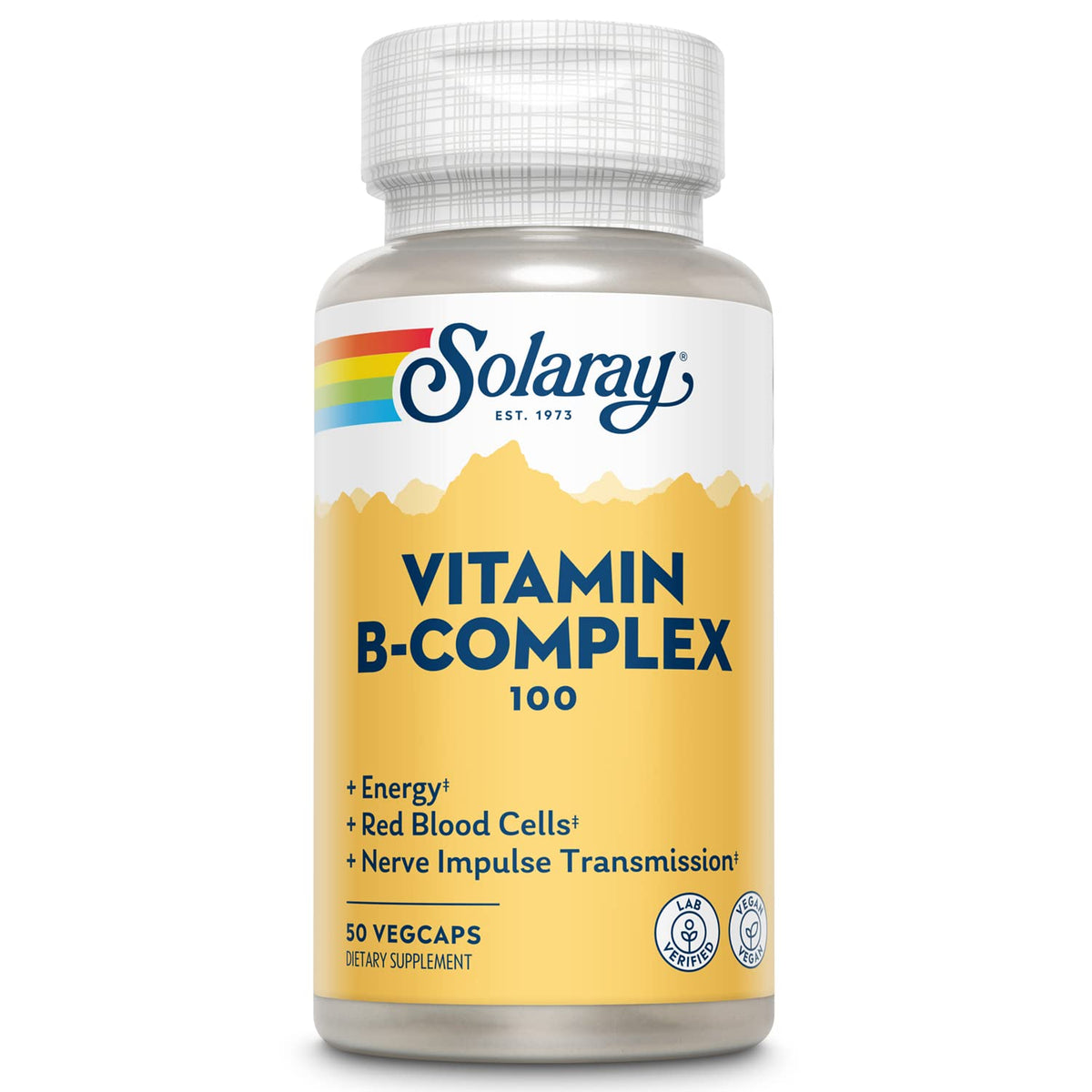 SOLARAY Vitamin B Complex 100 mg bottle and packaging