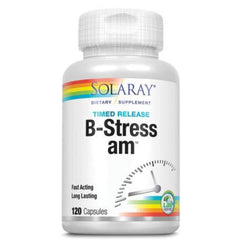 Solaray B-Stress AM Two-Stage Timed Release supplement bottle