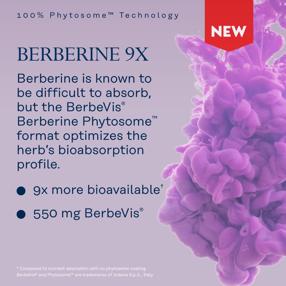 550 mg BerbeVis Berberine Phytosome standardized to 30% Berberine HCl