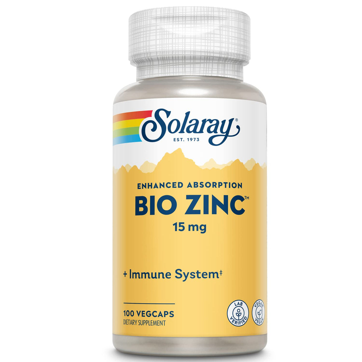 Solaray Bio Zinc 15 mg bottle front view