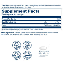 Close-up of SOLARAY Biotin 5000mcg Lozenges