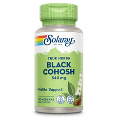 Close-up of SOLARAY Black Cohosh 540 mg capsules