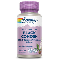 SOLARAY Black Cohosh Root Extract 80 mg capsules - vegan and non-GMO, 30 VegCaps