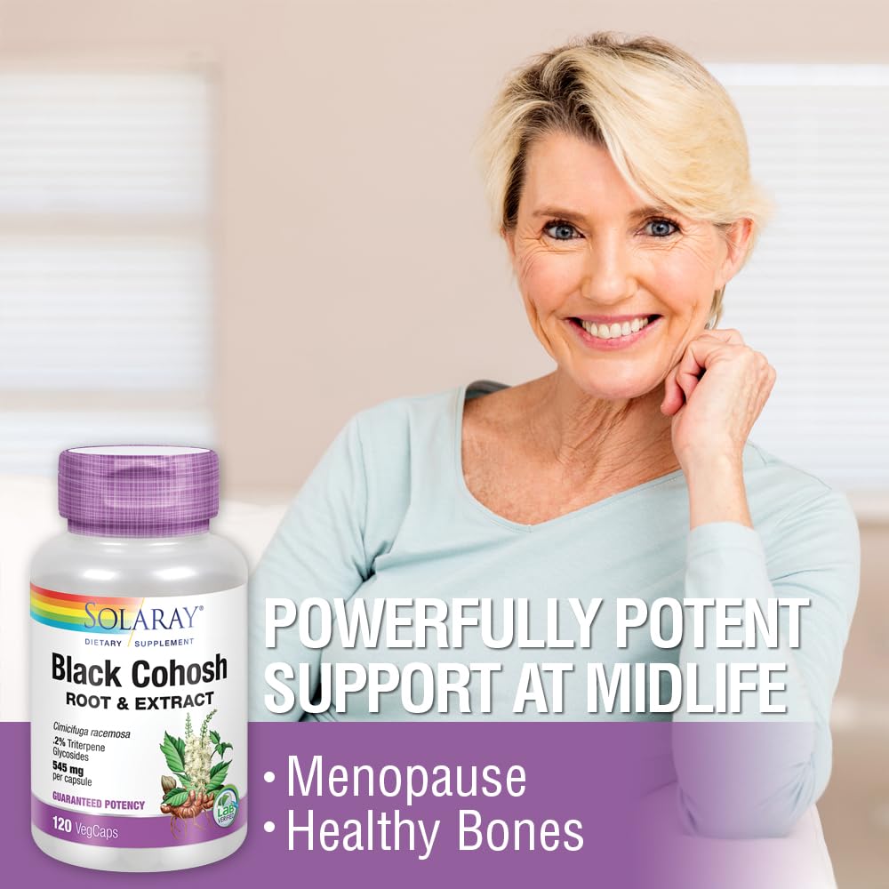Ingredients list for SOLARAY Black Cohosh root & extract 545mg