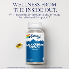 Supplement facts panel for SOLARAY Black Currant Oil