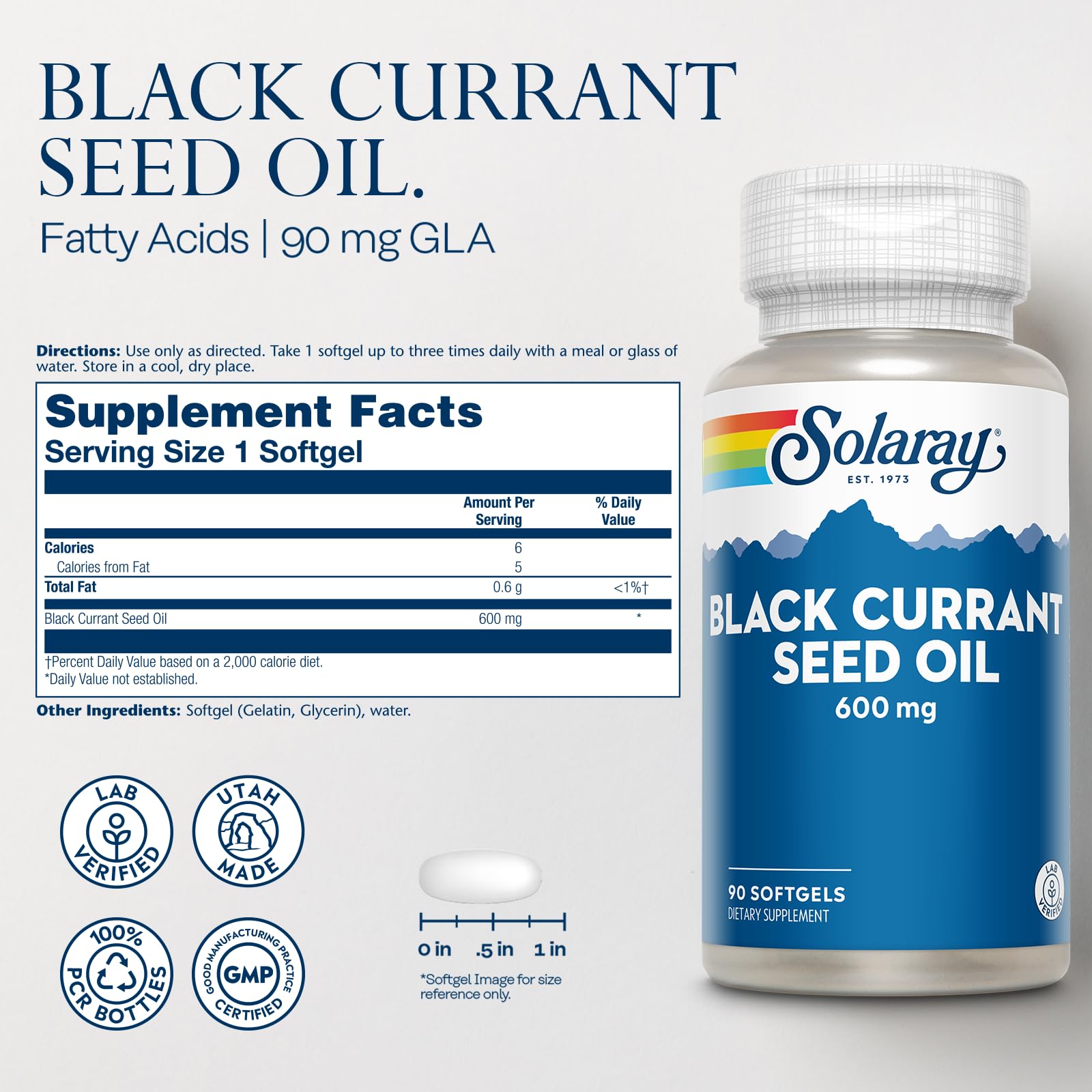 Black Currant Seed Oil softgels