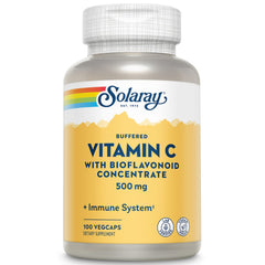 Buffered Vitamin C 500mg with rose hips and acerola cherry capsules